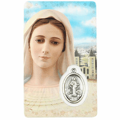Tarjeta de oración de Nuestra Señora de la Paz.