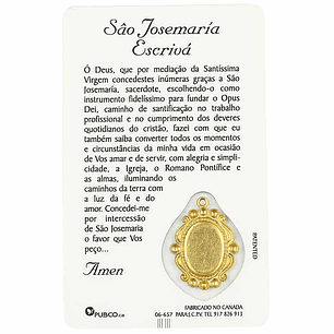Pagela de São Josemaría Escrivá