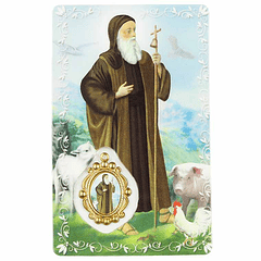 Prayer card of Saint Anthony the Great