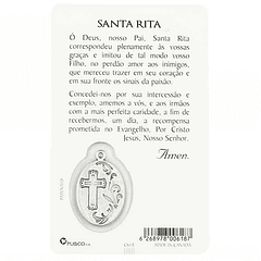 Carte avec prière de Sainte Rita