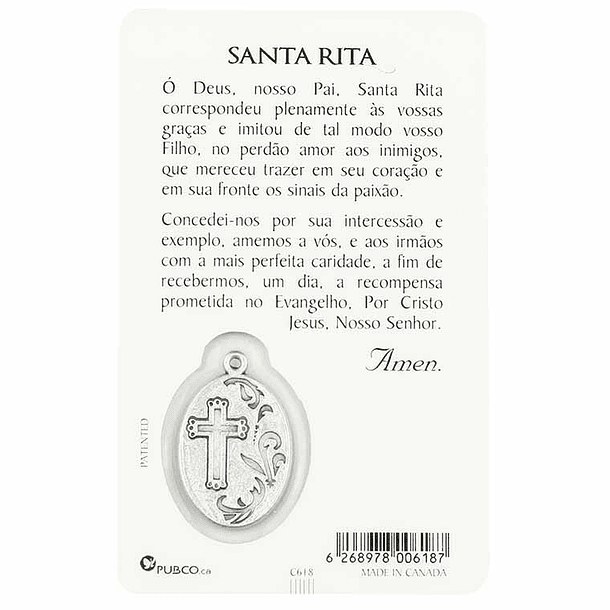 Carte avec prière de Sainte Rita 2