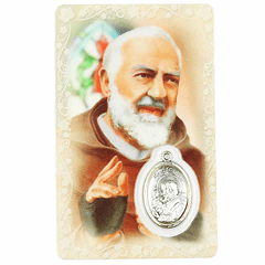 Carte de prière de Père Pio