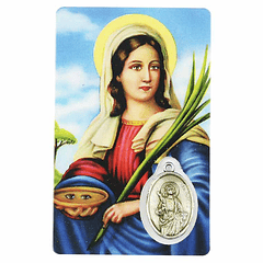 Prayer card of Saint Lucy