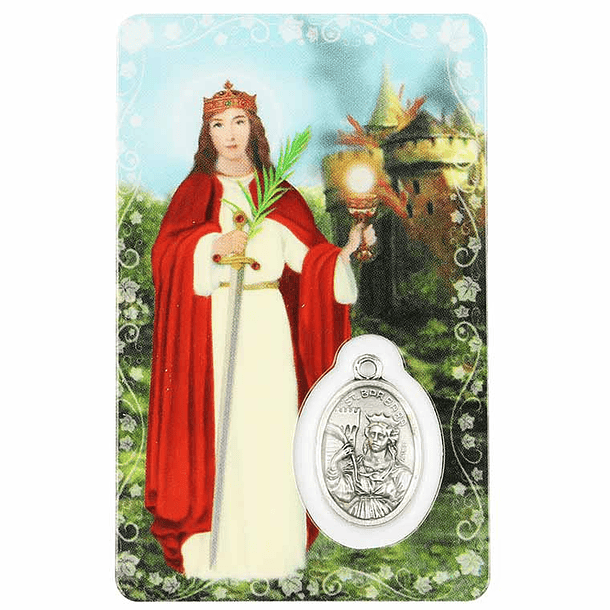 Prayer card of Saint Barbara 1