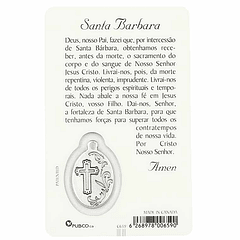 Carte de prière de Sainte-Barbe
