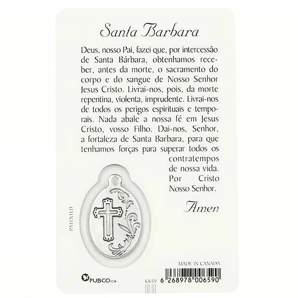Tarjeta de Santa Bárbara 2