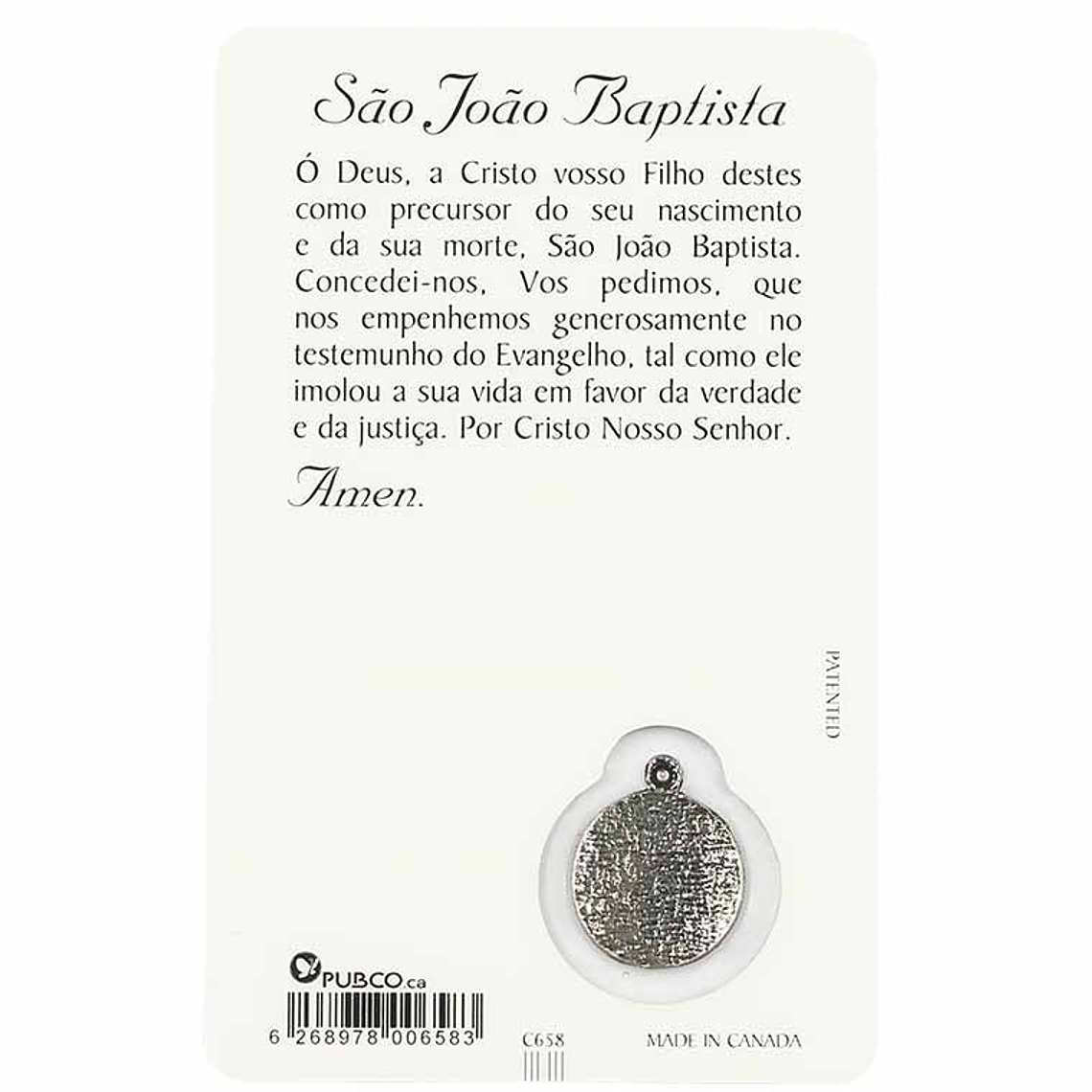 Tarjeta religiosa de San Juan Bautista 2