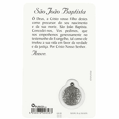 Tarjeta religiosa de San Juan Bautista