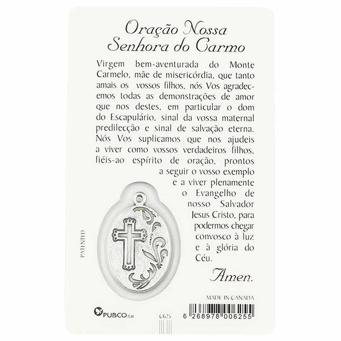 Carte Religieuse de Notre-Dame du Mont Carmel 2