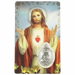 Carte de prière du Sacré-Cœur de Jésus