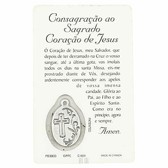 Prayer card of Sacred Heart of Jesus