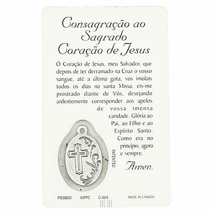 Tarjeta del Sagrado Corazón de Jesús