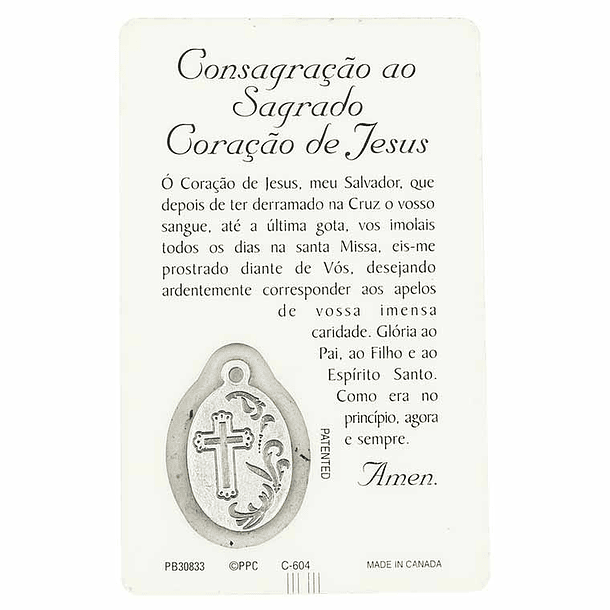Carte de prière du Sacré-Cœur de Jésus 2