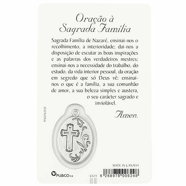 Prayer card of Holy Family 2