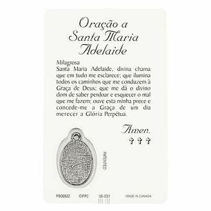 Prayer card of Saint Mary Adelaide