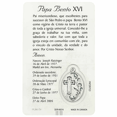 Carte de prière du Pape Benoît XVI