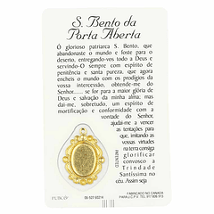 Tarjeta de oración de San Benito de la Puerta Abierta
