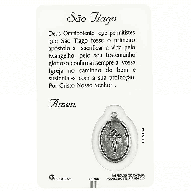  Carte avec prière de Saint-Tiago 2