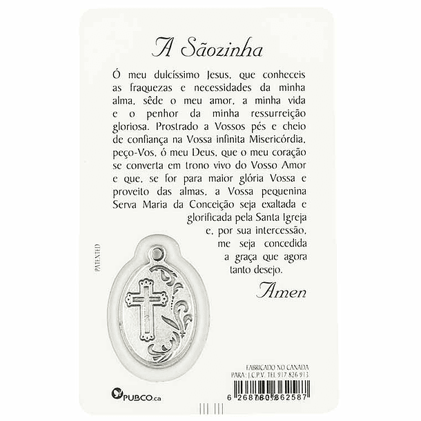 Prayer card of Saozinha 2