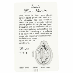 Tarjeta de Santa María Goretti