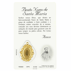Prayer card of Blessed Nuno