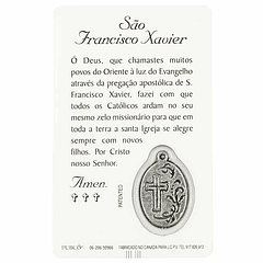 Prayer card of Saint Francis Xavier