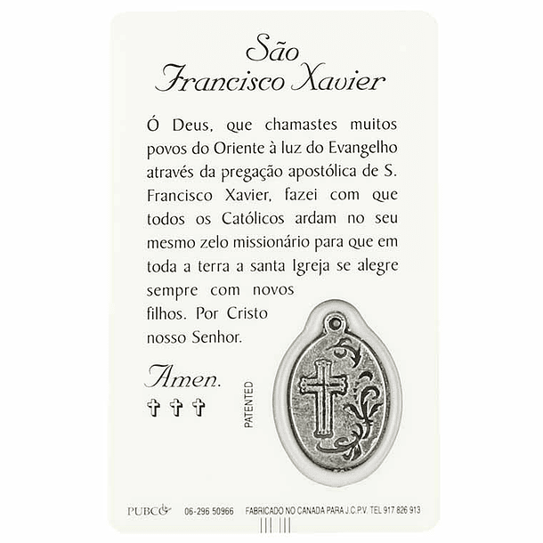 Prayer card of Saint Francis Xavier 2