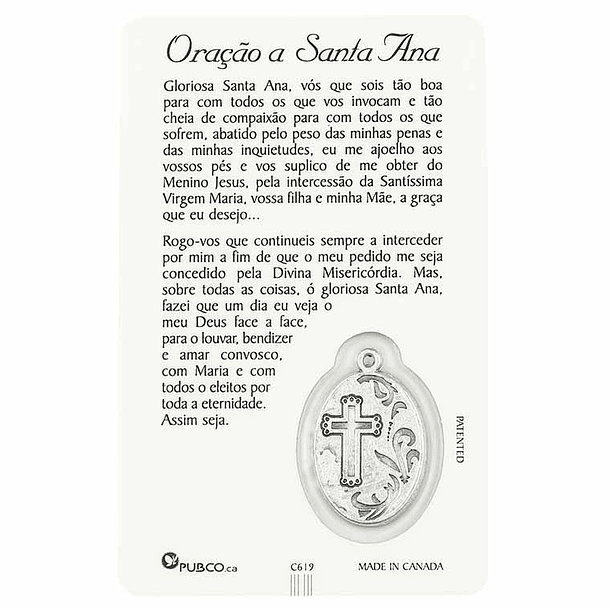 Carte avec prière de Sainte Anne 2