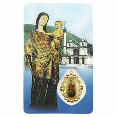 Prayer card of Our Lady of the Abadia
