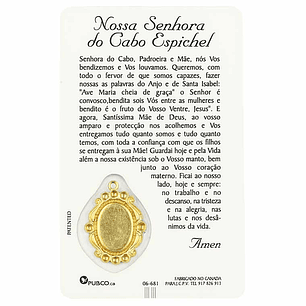 Prayer card of Our Lady of the Headland Espichel