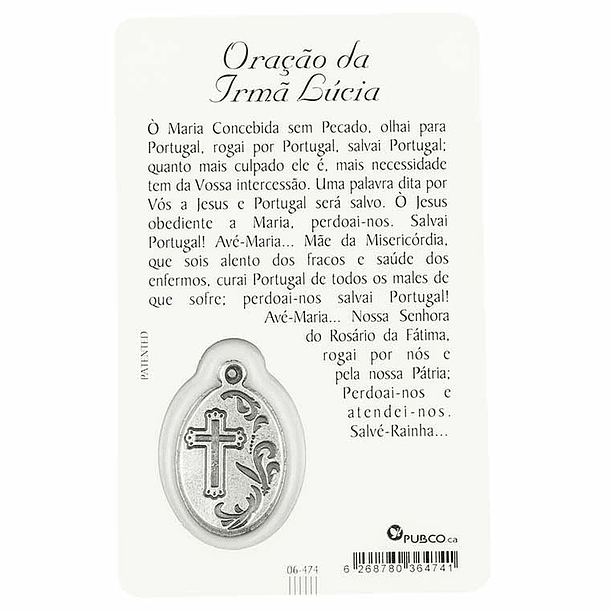 Carta con preghiera di Suor Lucia 2