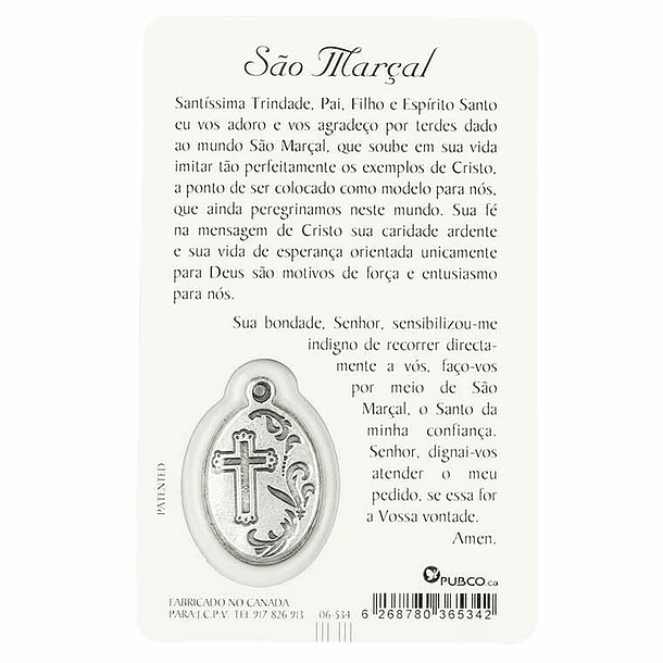 Carte de prière a Saint Marçal 2