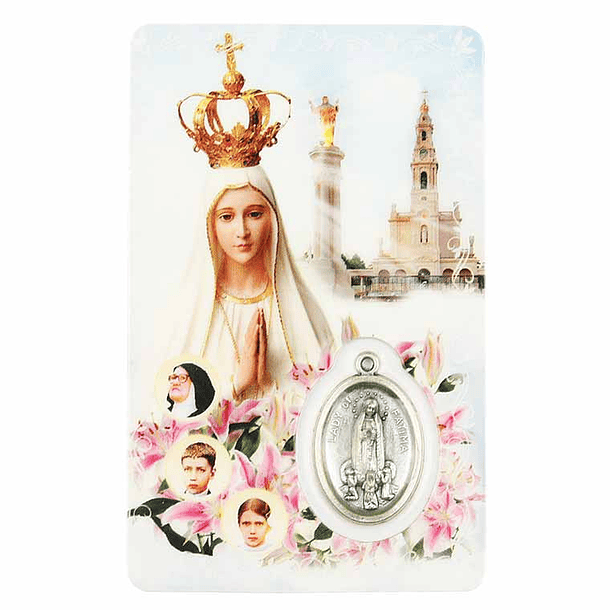 Carta con preghiera della Madonna di Fatima 1