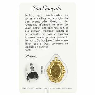 Prayer card of Saint Gonçalo