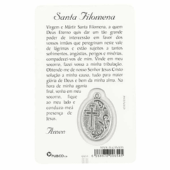 Biglietto con preghiera di Santa Filomena