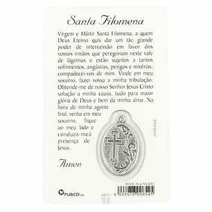 Prayer card of Saint Philomena
