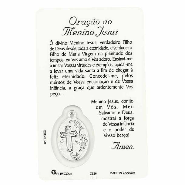 Prayer card of Little Jesus 2