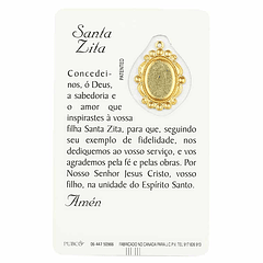 Prayer card of Saint Zita