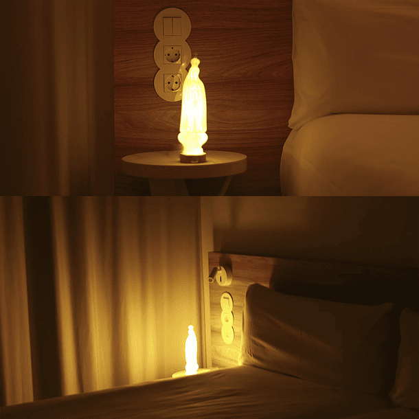 Estátua iluminada de Nossa Senhora de Fátima 6