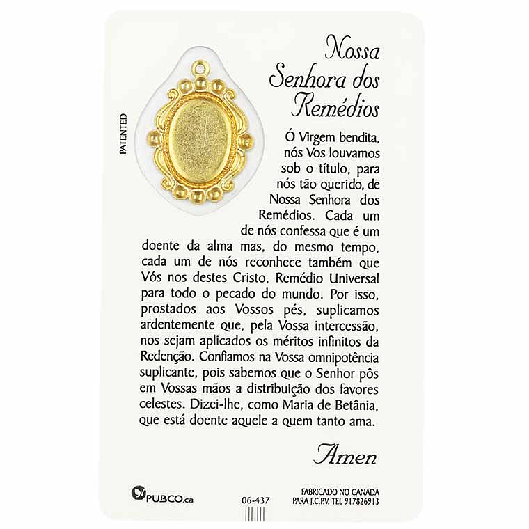 Prayer card of Our Lady of Remedies 2