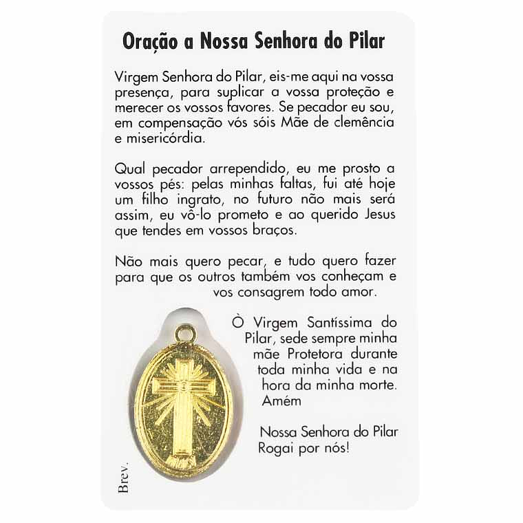 Biglietto di preghiera della Madonna del Pilar 2