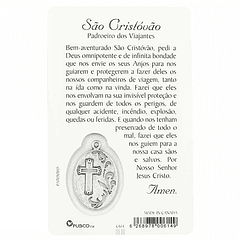 Carte avec prière de Saint Christophe.