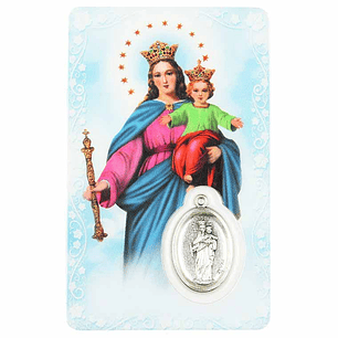 Tarjeta de oración de Nuestra Señora Auxiliadora