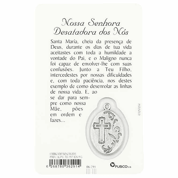 Tarjeta de Oración de Nuestra Señora Desatada de Nudos 2
