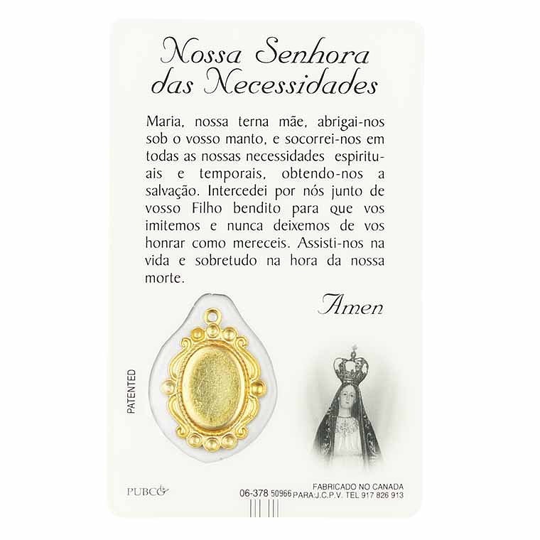 Carte avec prière de Notre-Dame des Besoins 2