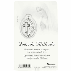 Cartão com dedicatória a Afilhada