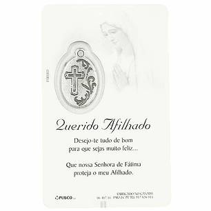 Card with dedication to Godson