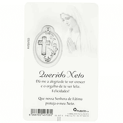 Cartão com dedicatória a Neto