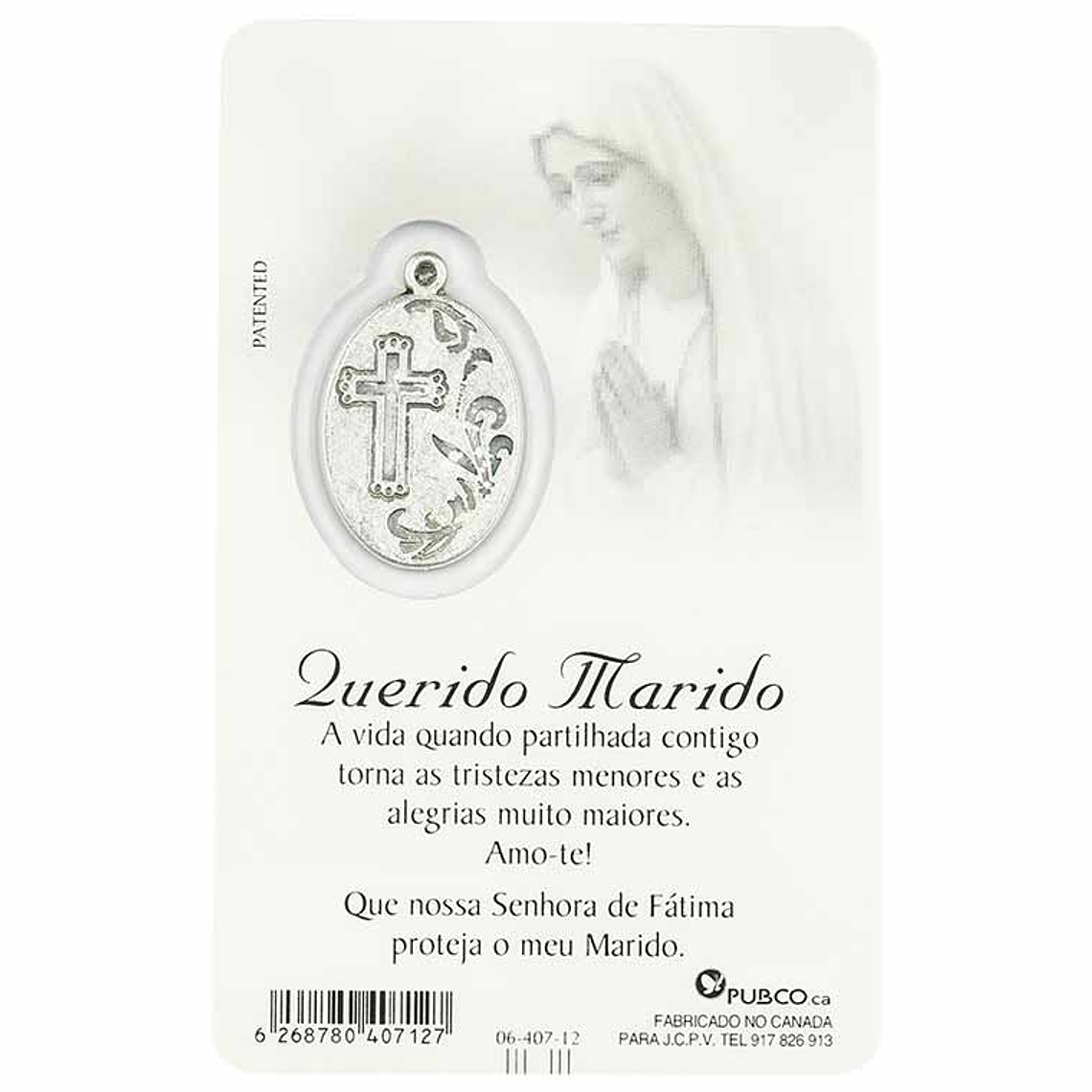 Carte de prière avec dédicace au mari 2