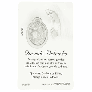 Card with dedication to Godfather